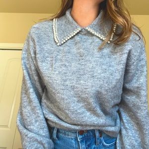 Pearl Collar Sweater